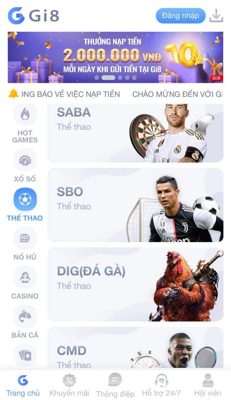 Gi8 - App cá cược bóng đá uy tín trên Iphone & Andoird