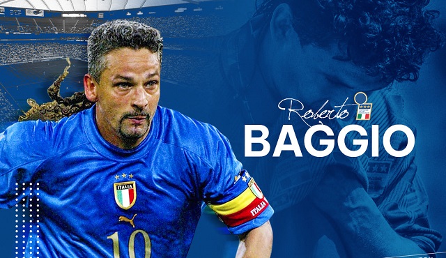 Roberto Baggio thi đấu cho đội tuyển Ý Roberto Baggio thi đấu cho đội tuyển Ý