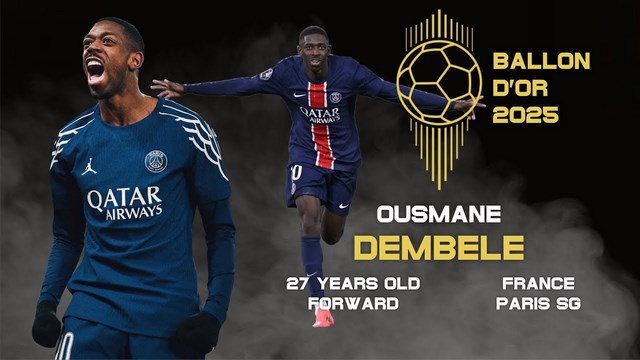 Dembele - cái tên sáng giá cho đề cử quả bóng vàng 2025